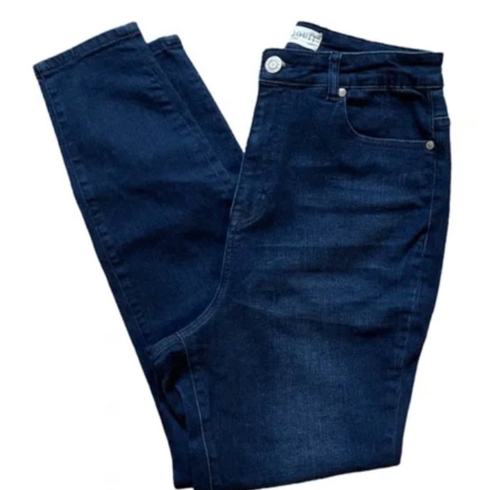 Eloquii Straight Leg Jeans Dark Blue w/Stretch. Regular Rise. Plus 22